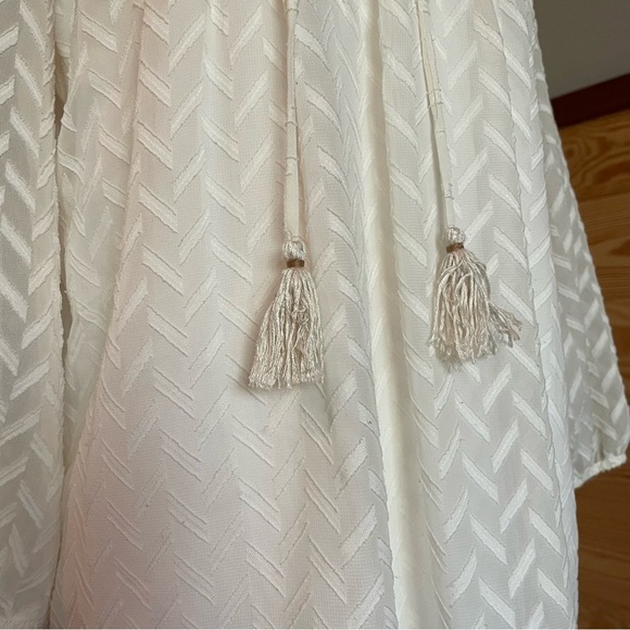 Anthropologie One September Attylie Cream Embroidered Peasant Top Small - Picture 8 of 13